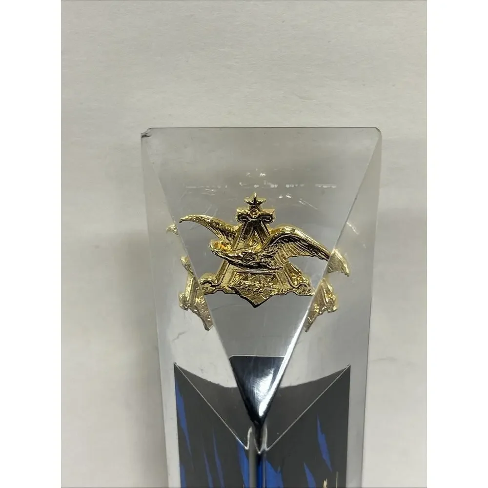 Vintage Bud Ice Draft Beer Tap Handle 10” Acrylic Gold Eagle Anheuser Busch